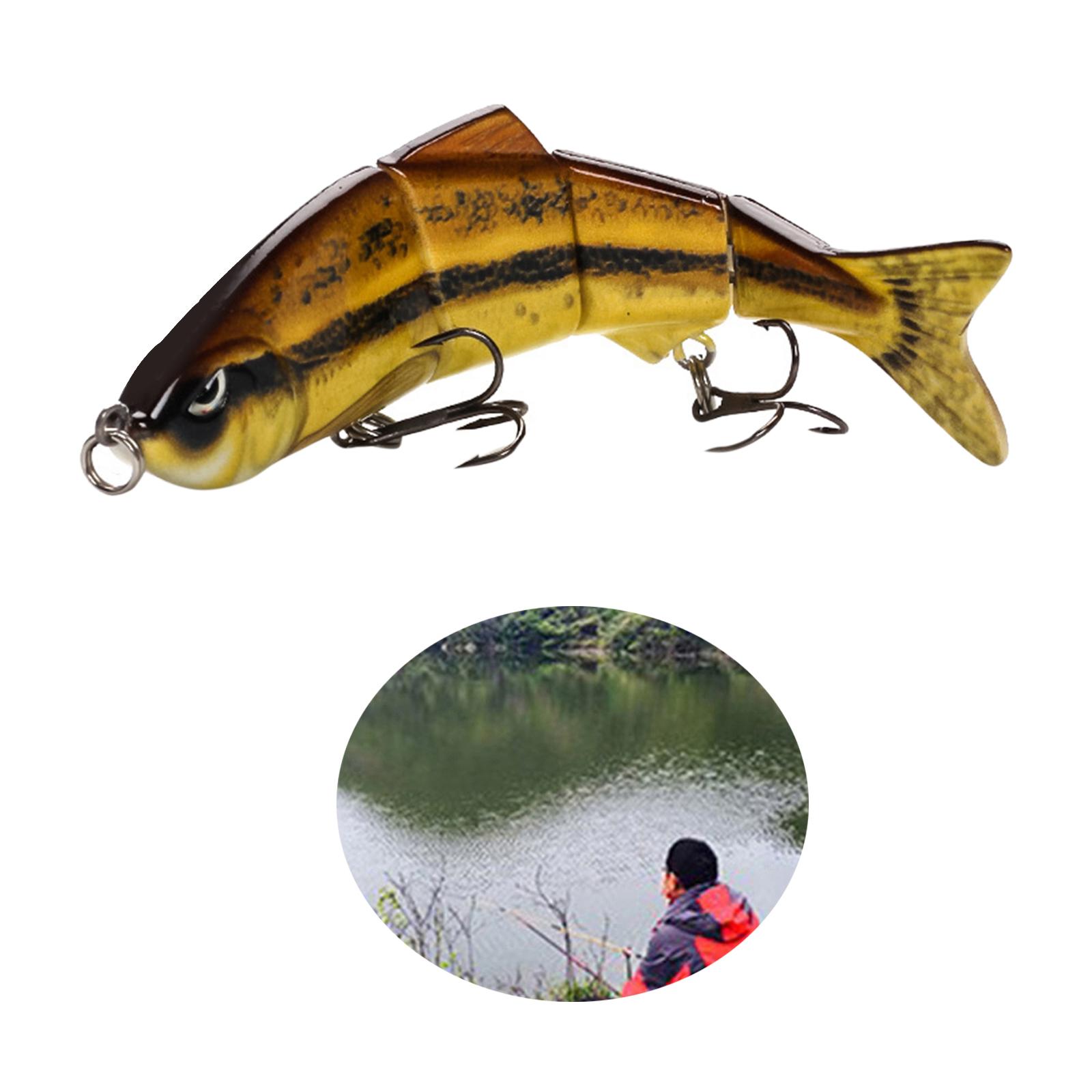 4" Multi Jointed Fishing Lures Wobblers Swimbait Hard Bait Crankbait