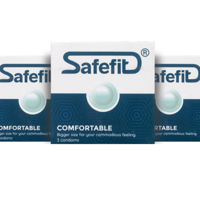 Bao cao su siêu mỏng SafeFit Comfortable size 52mm - hộp 3 cái