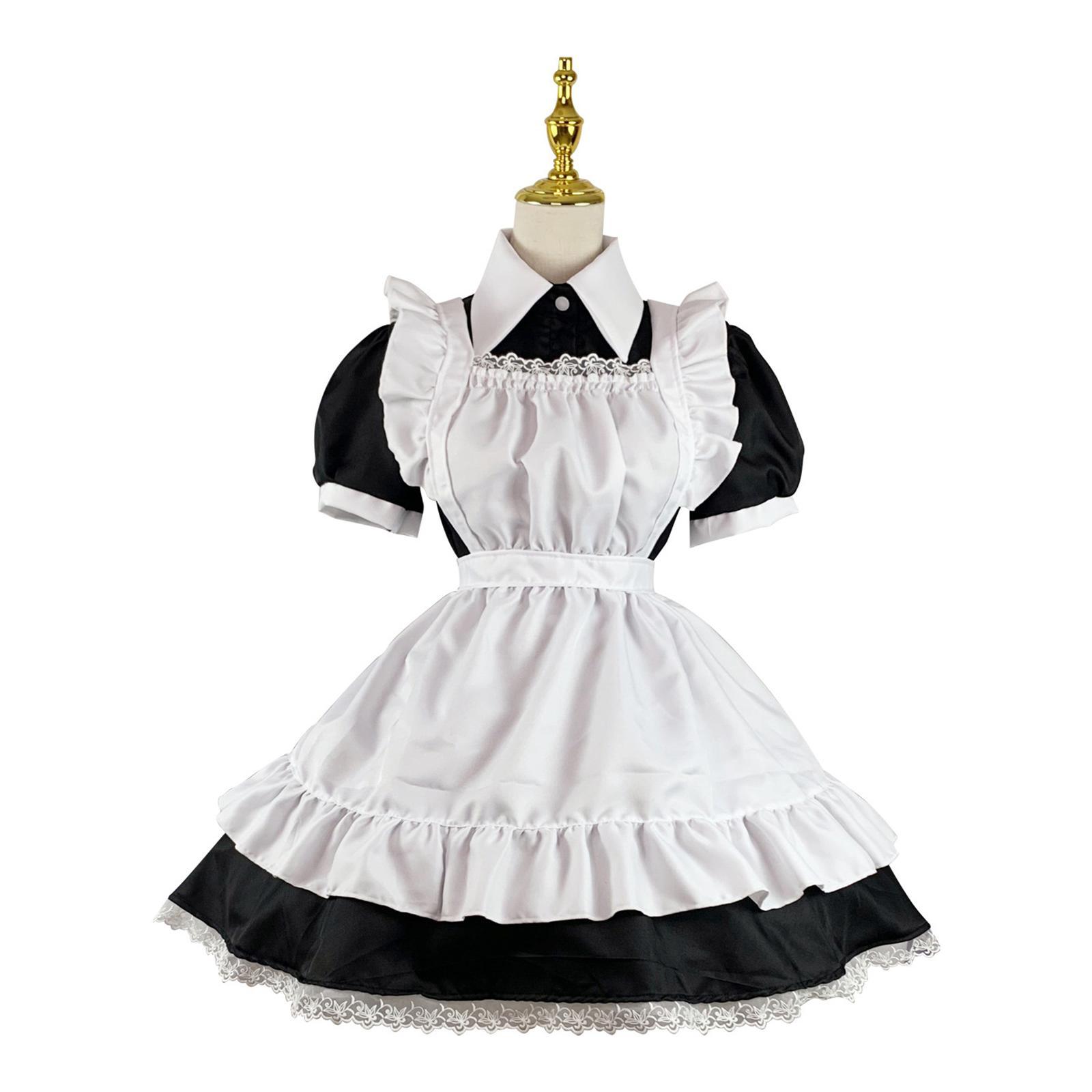 Classic Maid Costume for Halloween Fancy Dress Japanese Anime Outfit Party