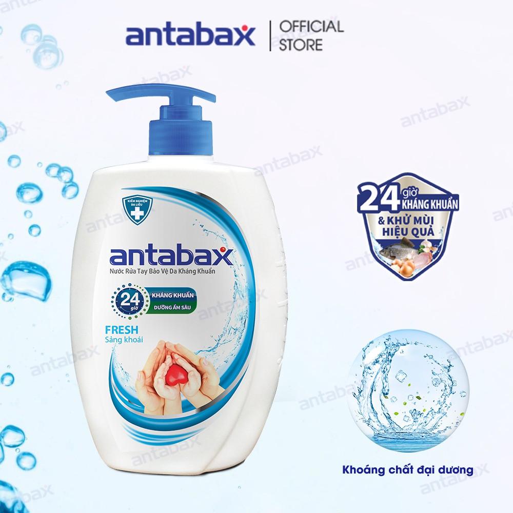 Nước Rửa Tay Bảo Vệ Da Kháng Khuẩn Antabax Fresh Sảng Khoái 250ml