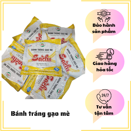 Đặc Sản Nha Trang-Bánh Tráng Gạo Mè Nướng Sẵn Sachi Seavy Gói 75g