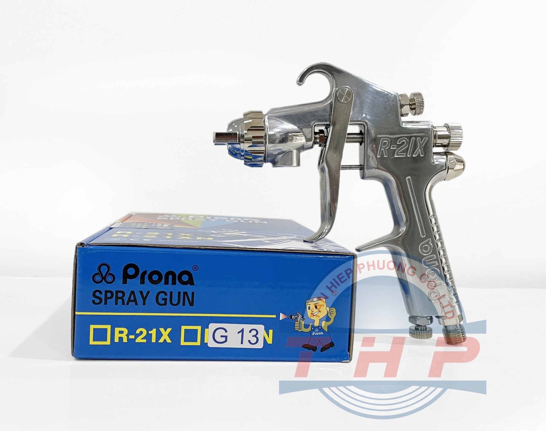 Dụng cụ phun sơn PRONA R21X-G13 + cốc RC-4S