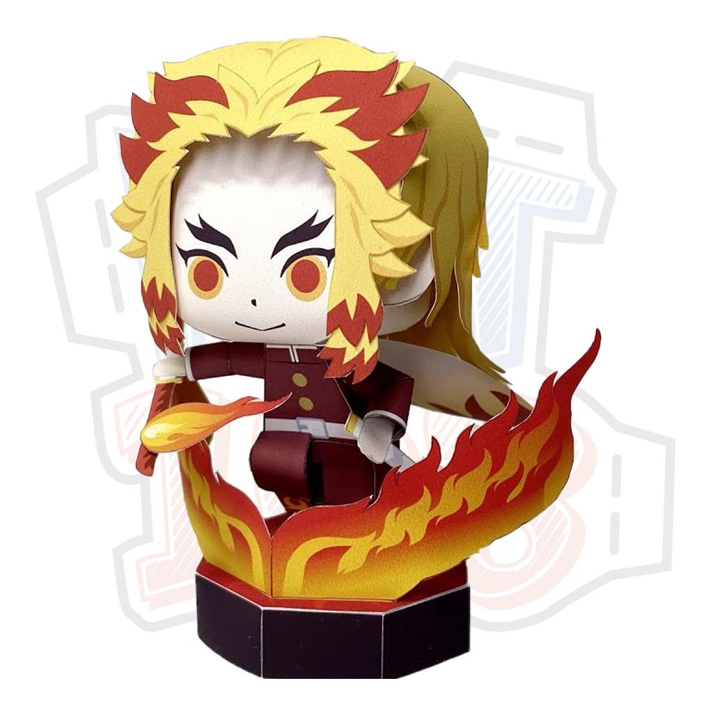 Mô hình giấy Anime Chibi Kyojuro Rengoku ver 2 - Demon Slayer