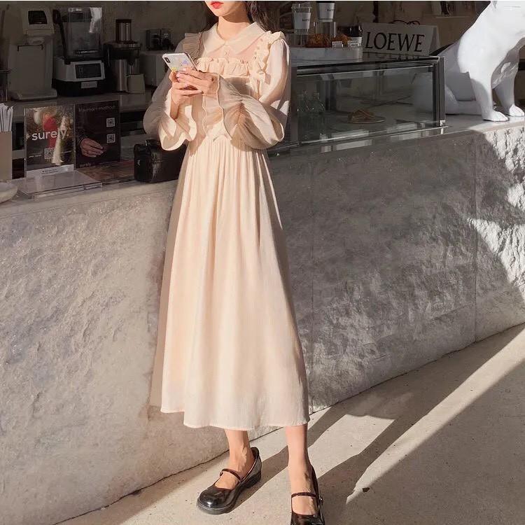 Đầm tiểu thư cổ bèo siêu xinh