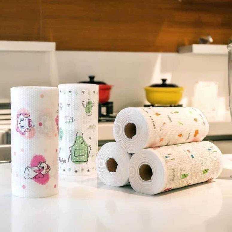 CUỘN GIẤY LAU ĐA NĂNG IN HÌNH HỌA TIẾT