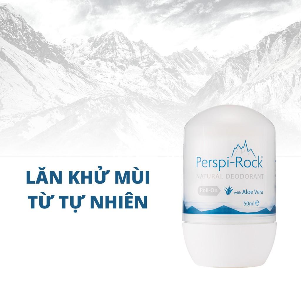 Lăn Khử Mùi Perspi-Rock Tự Nhiên Chiết Xuất Lô Hội 50ml Natural Deodorant Roll On - Dành cho da nhạy cảm