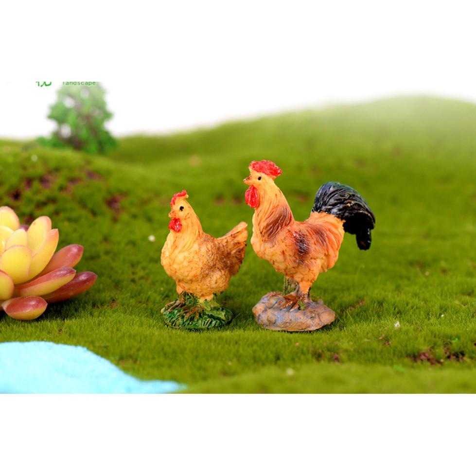 Mô hình gà hoa mơ cực đẹp cho các bạn trang trí tiểu cảnh (bán lẻ từng mẫu)