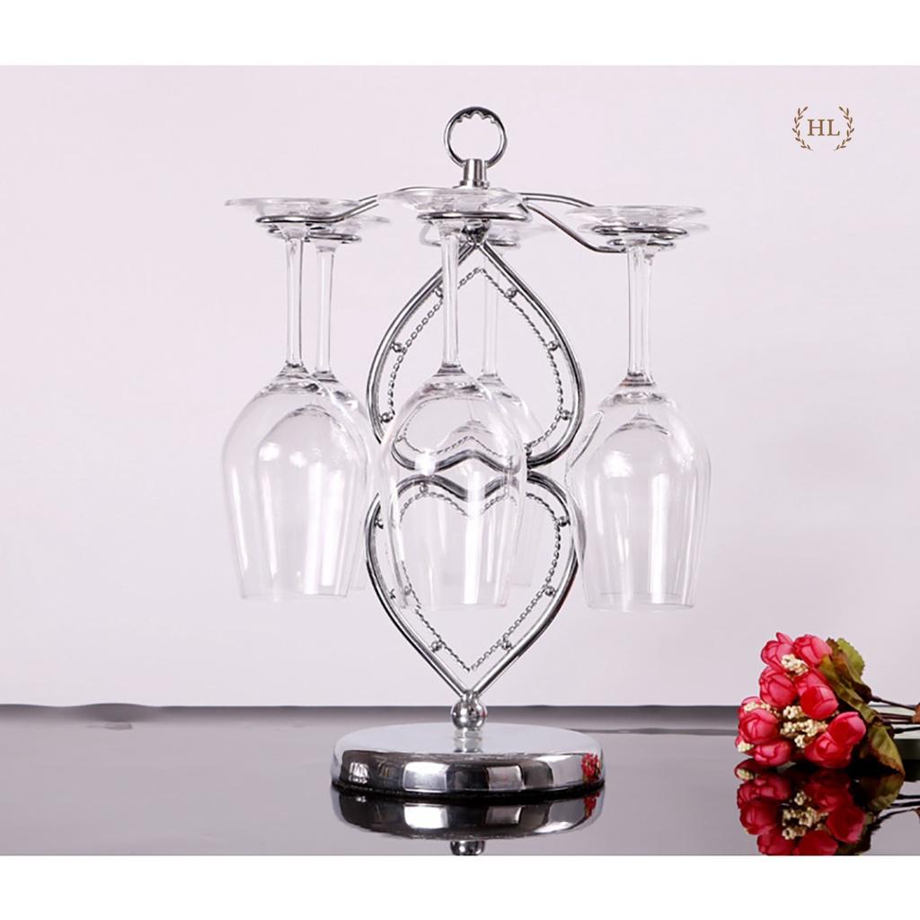 Giá treo ly rượu vang hình trái tim | TREO LY VANG 2022 DECOR Inox Không ăn mòn