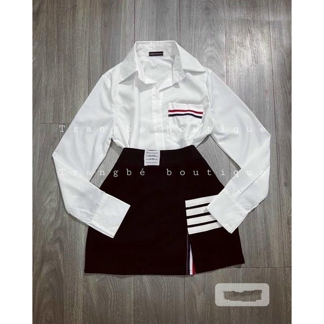 SET ÁO SƠ MI SỌC KÈM CHÂN VÁY