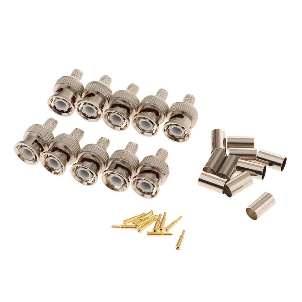 2- 10 Pieces Professional -On Connector BNC Plug