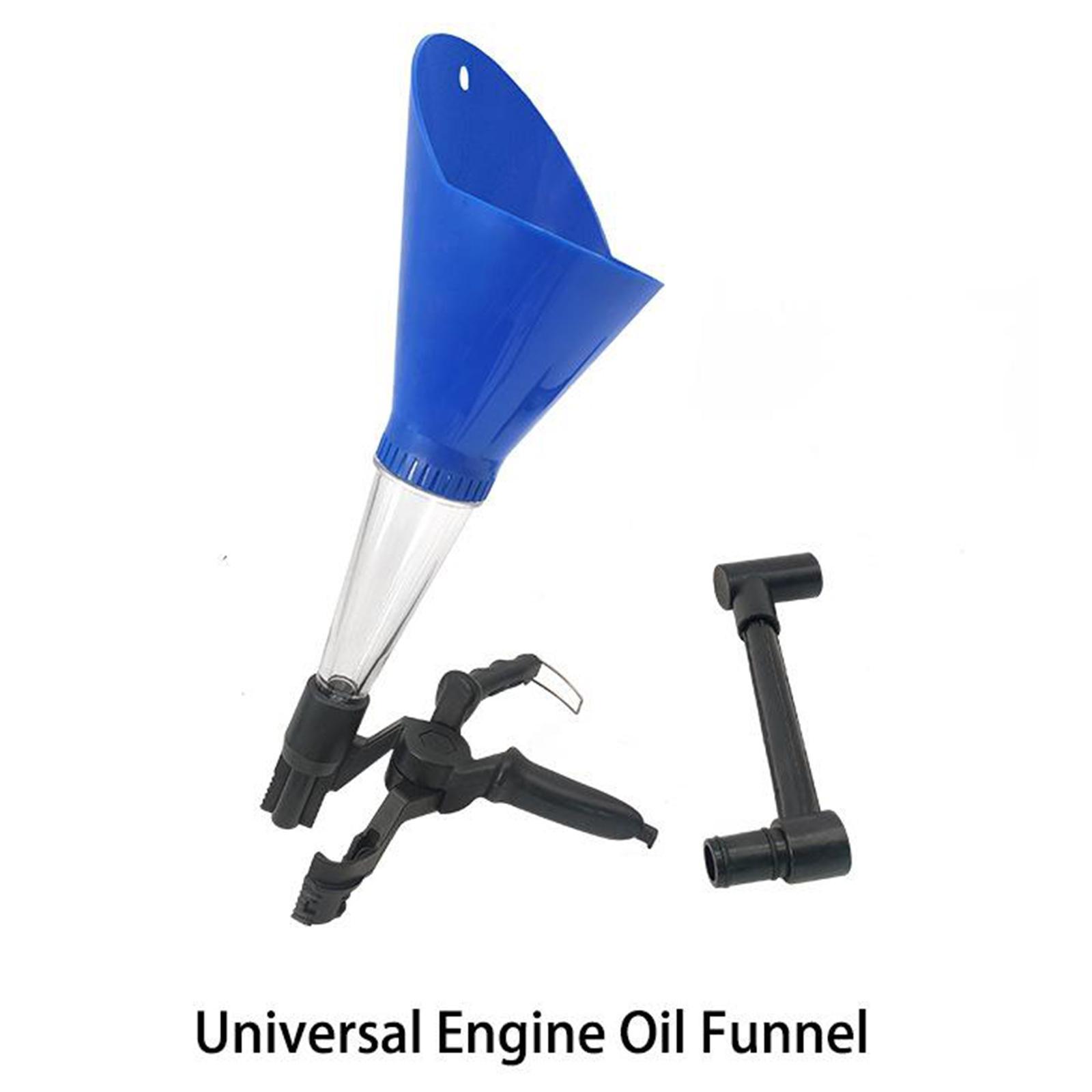 Universal Automotive Car Engine Oil Funnel Adapters Hands Free