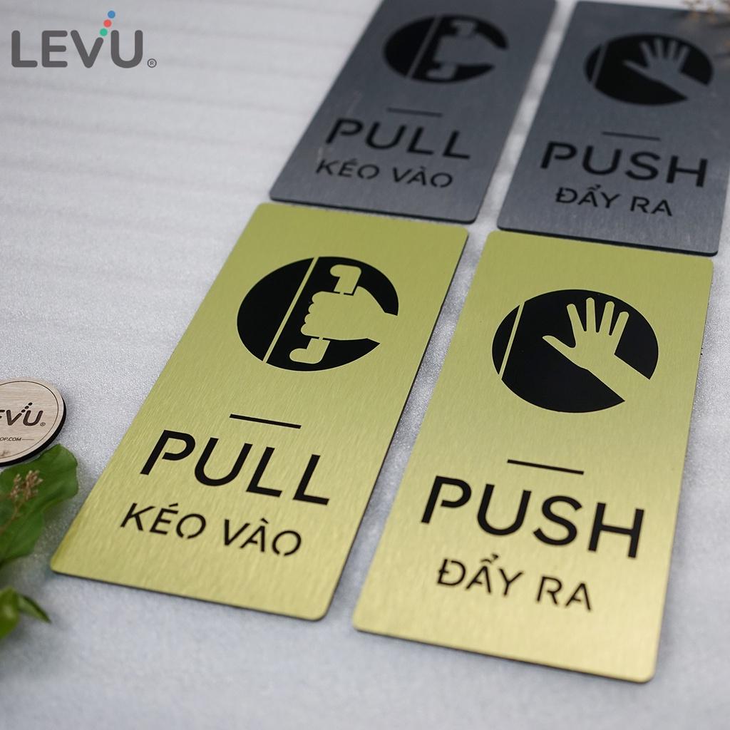 Bộ bảng alu nhôm pull push hướng dẫn kéo đẩy cửa ra vào