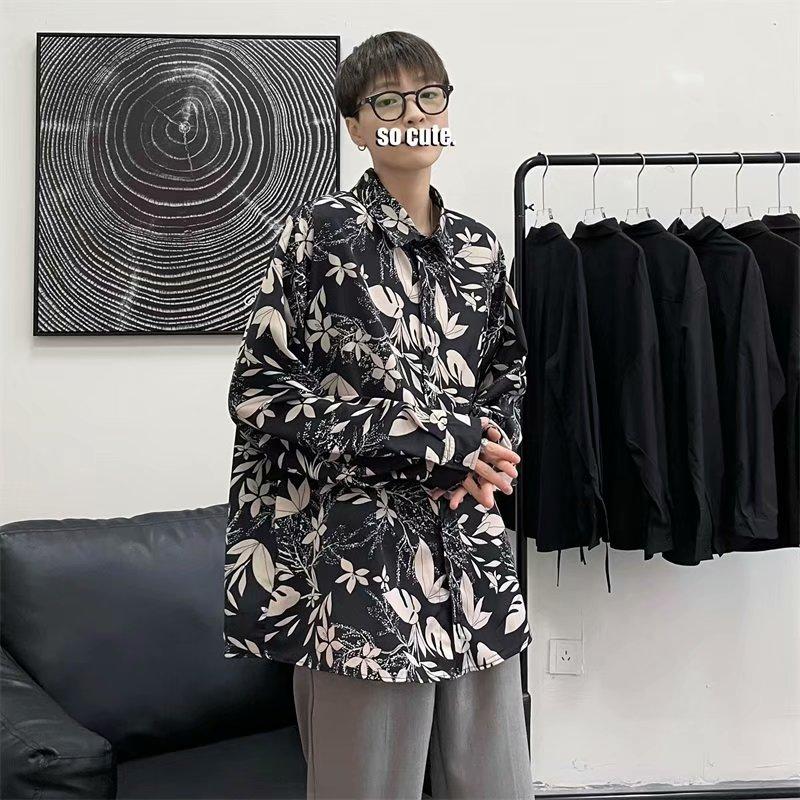 Áo sơ mi nam dài tay in 3d thời trang hàn quốc 2021. Áo sơ mi hoa. Kích thước M-2XL