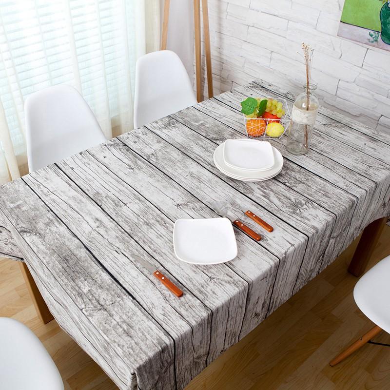 KHĂN TRẢI BÀN LAN DECOR TB209 HỌA TIẾT VÂN GỖ XÁM DÀNH CHO BÀN TIỆC