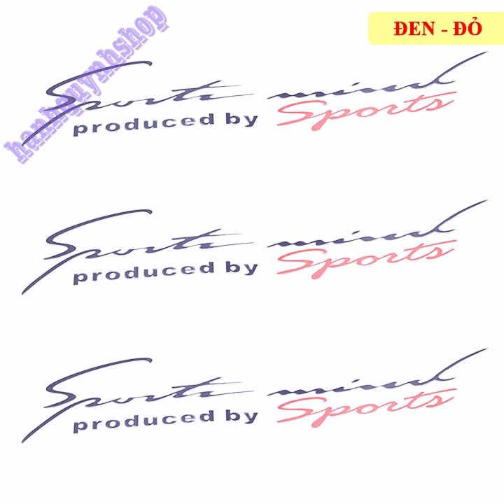 Decal Sport Mind Dán Nắp Capo Ô Tô Xe Hơi Dài 32cm