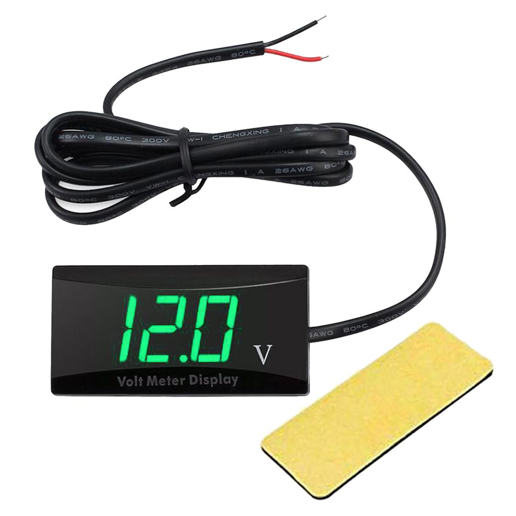 DC 12V LED Panel Digital Voltage Volt Meter Display Voltmeter For Motorcycle Car