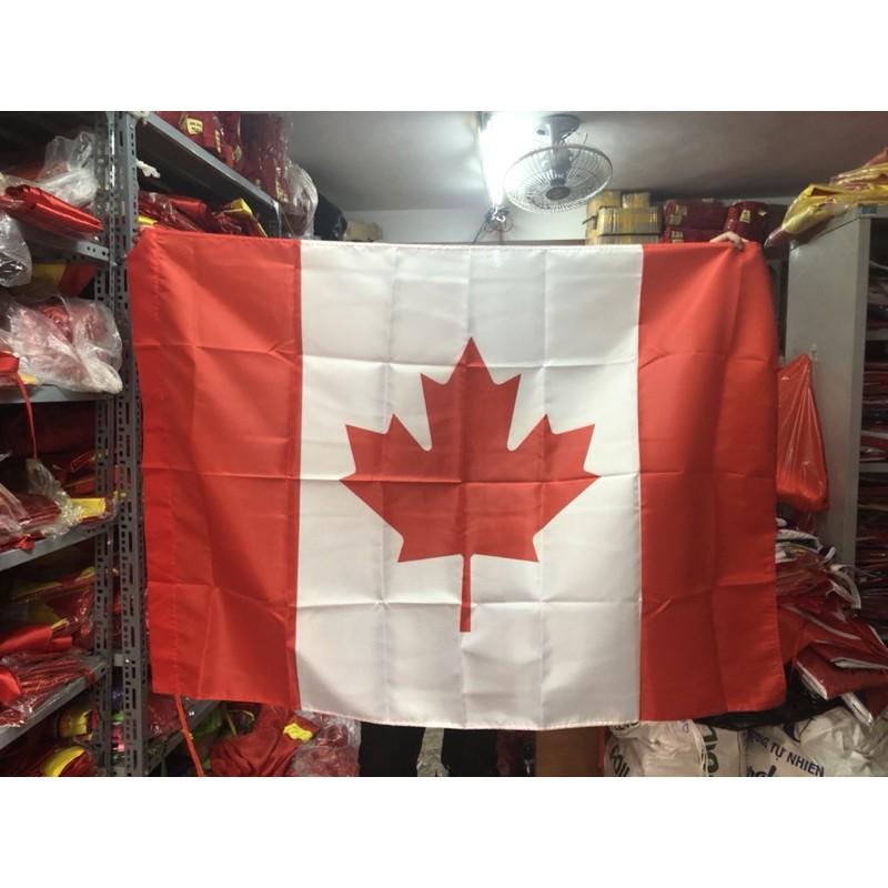 Quốc kỳ Canada in thẩm thấu 1 lớp vải 1x1,5m