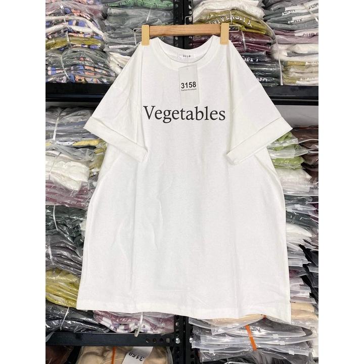 Áo thun 3158 cotton khô - Áo phông Unisex tay lỡ form rộng in chữ