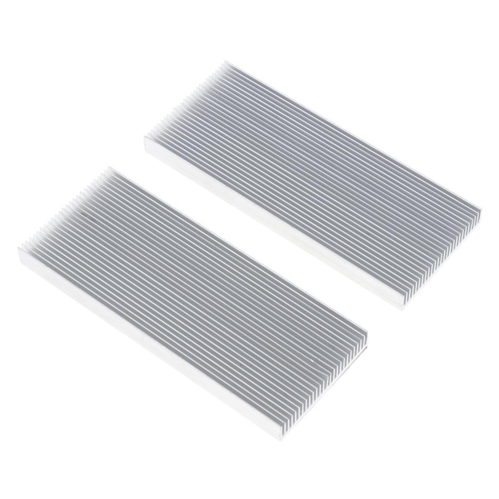 2X 2x Aluminum CPU Heatsink Cooling Cooler Fan Cooler Pad Kit 100x41x8mm