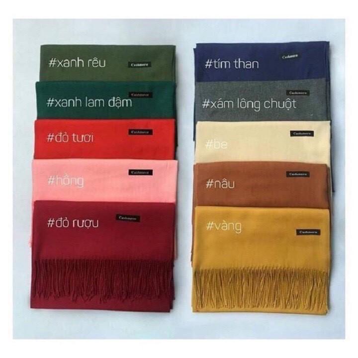  KHĂN CHOÀNG CASHMERE CÁC MÀU TRƠN CỰC MỊN ĐẸP LOẠI 1