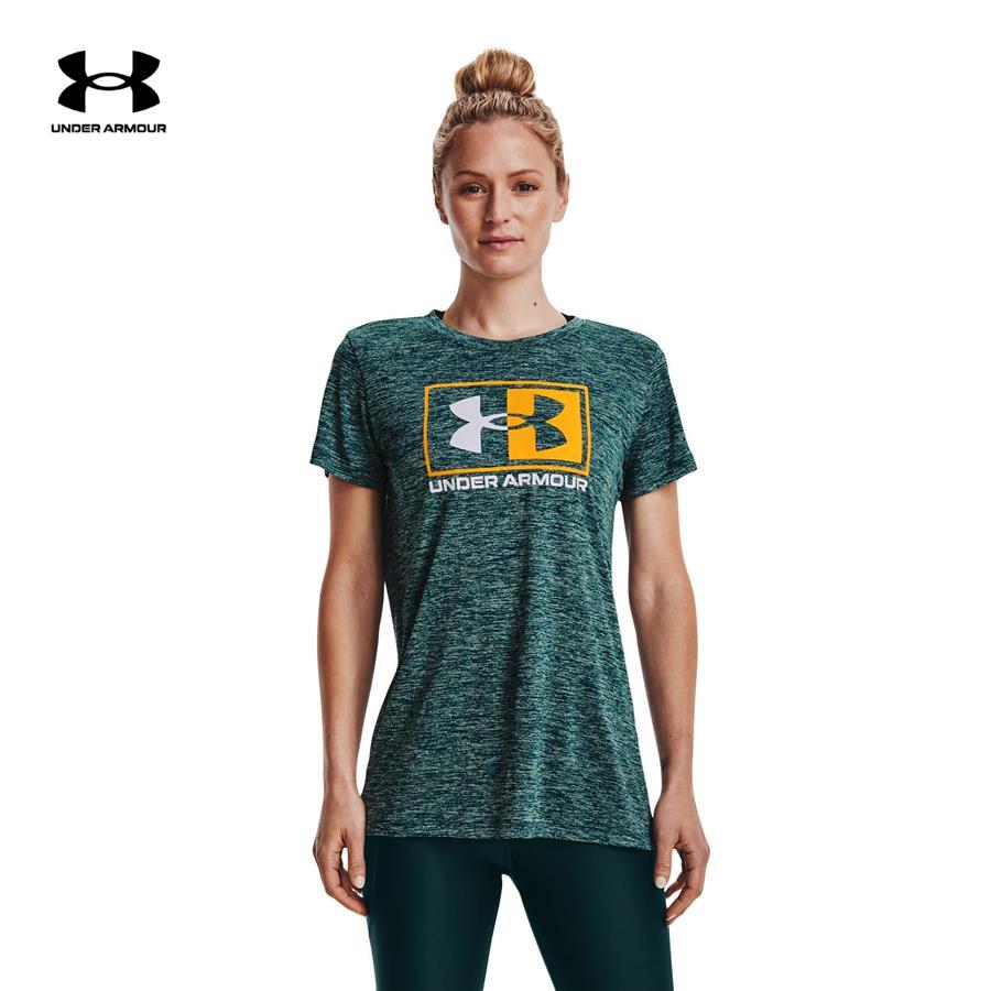 Áo thun tay ngắn thể thao nữ Under Armour Tech Twist Box Lu - 1373046-716