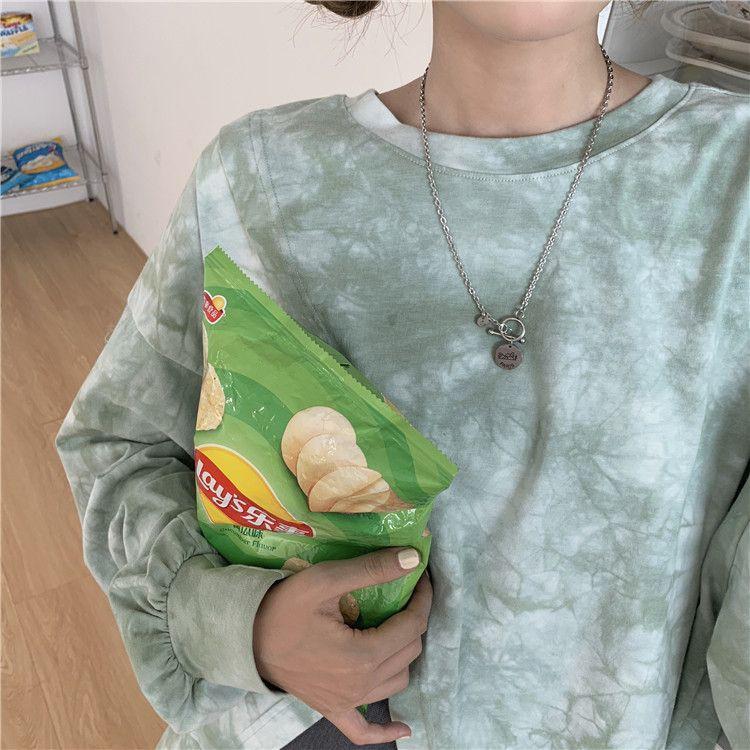 Áo thun dáng rộng dài tay phong cách Hàn Quốc cho nữ