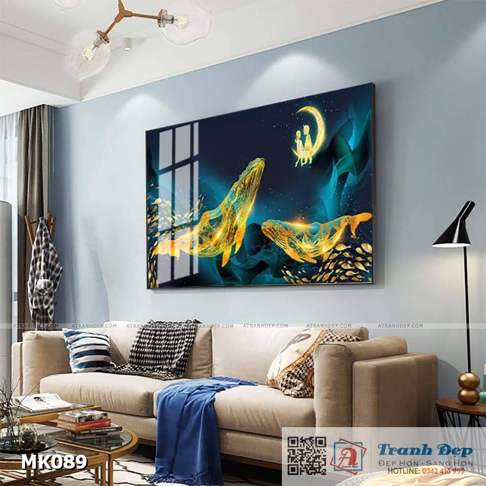 Tranh mica cao cấp Cá voi nghệ thuật - MK089