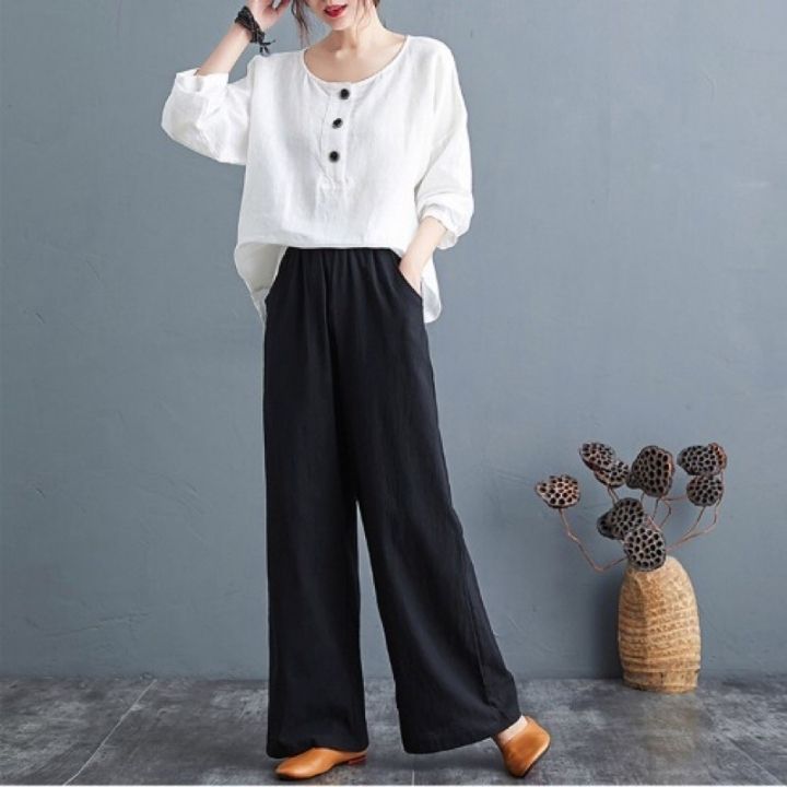 Quần Dài Nữ Suông Thanh Lịch Trẻ Trung ,Có Túi Cạp Chun ,Dài 88cm Chất Đũi Đẹp, Mịn Thoáng Mát QA0098