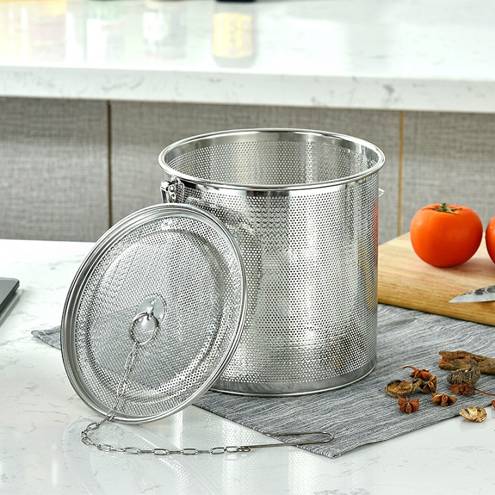 Giỏ Lưới Inox Kích Thước 8 cm Nhúng Nồi Phở, Lọc Trà Xanh, Hầm Xương Tiện Lợi An Toàn