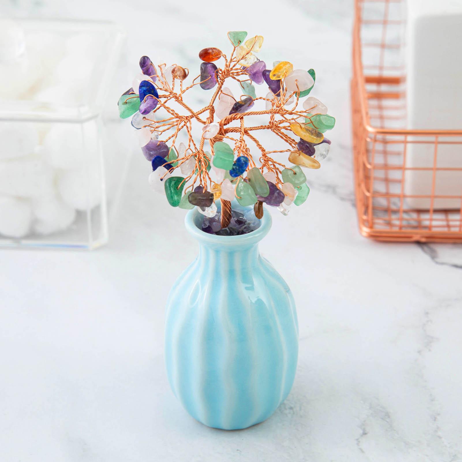 Bình gốm cây tiền bằng dây đồng trang trí