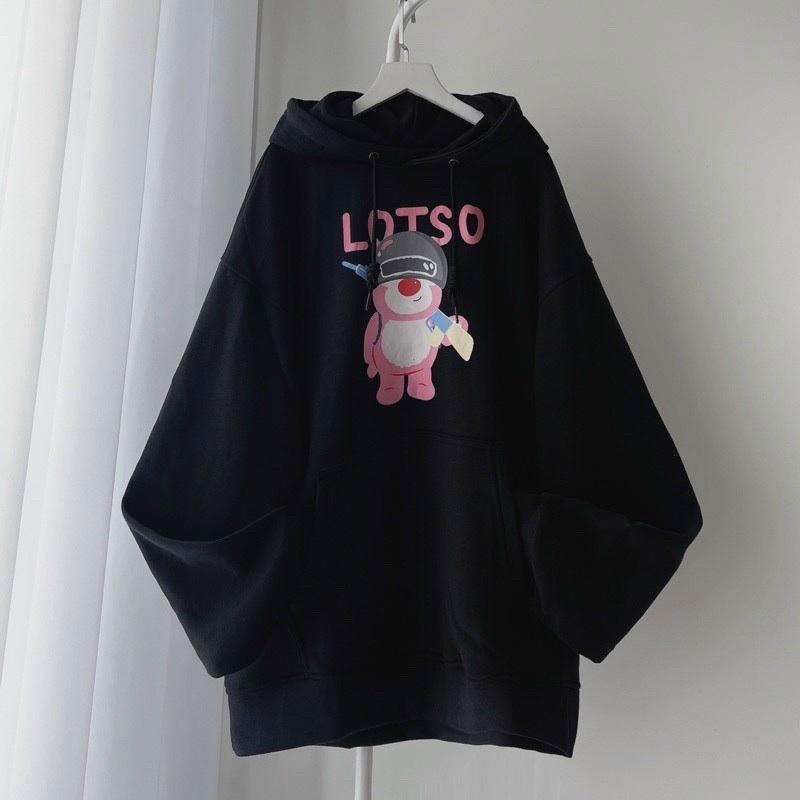 ÁO HOODIE - ÁO KHOÁC NỈ NGOẠI Dây full zip (Ảnh Thật) HOOIDE MỚI in GẤU HỒNG LOTSO DỄ THƯƠNG