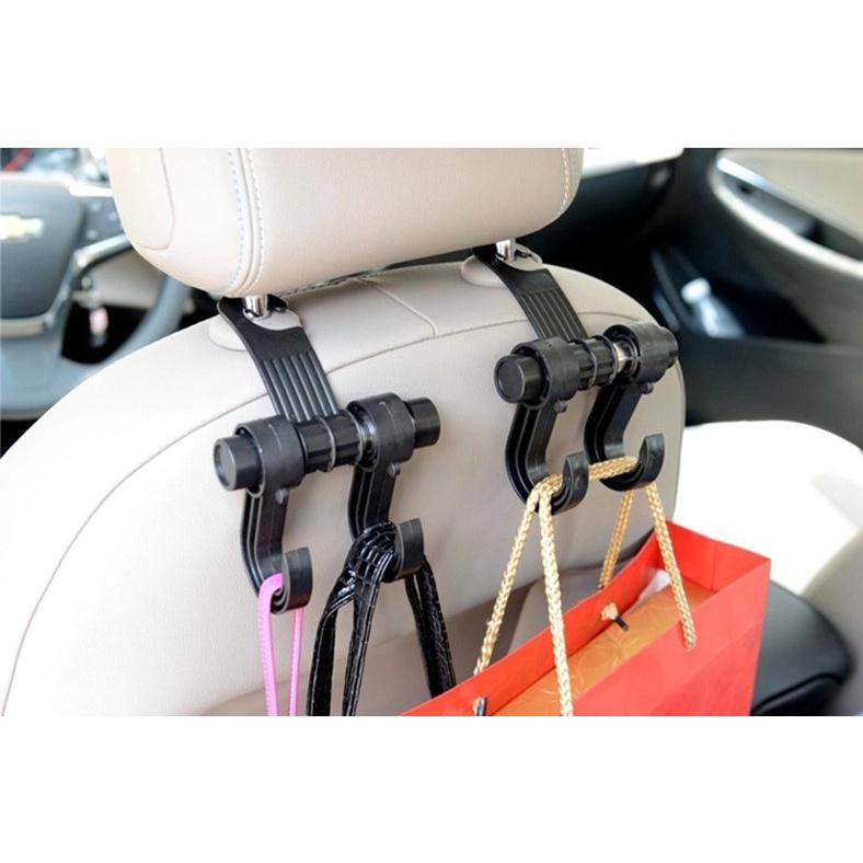Set 2 Móc Đôi Treo Đồ Gắn Ghế Sau Xe Hơi Tiện Dụng Giá Đỡ Chịu Sức Nặng Lớn Tiện Lợi Nhỏ Gọn