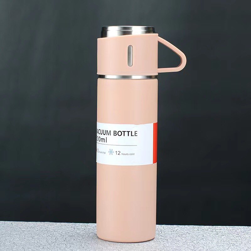 Bình giữ nhiệt 500ml tặng kèm 2 cốc - Sang Trọng - Chắc Chắn - Chất Lượng Cao