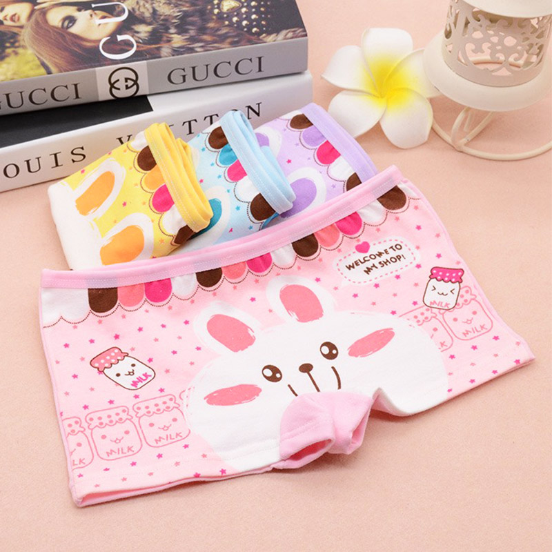 Quần chip đùi cho bé, Quần chip đùi cotton hình thỏ nhiều màu sắc cho bé gái 2-10 tuổi chất cotton nhẹ mát co giãn thoải mái Baby-S – SC001