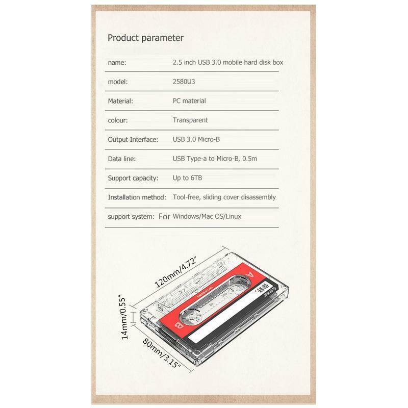 Case USB 3.0 HDD Enclosure for 2.5'' /3.5" UASP HDD