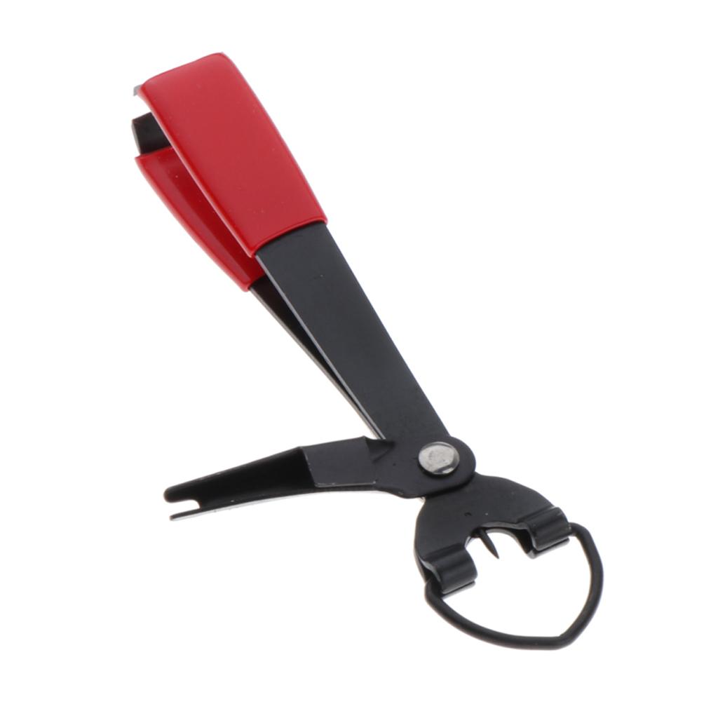 2pcs Quick Knot Tool 4 In 1 Fly Fishing Clippers Line Nipper Tying Tackle Red