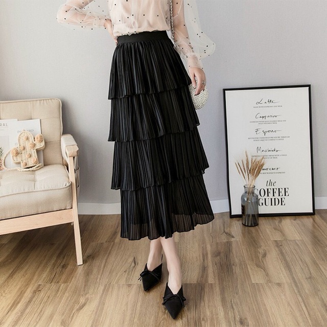 Chân váy Maxi 4 tầng dáng dài Hàn Quốc