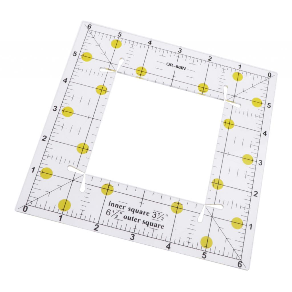 Acrylic 1 Vuông Quilting Bản Mẫu Miếng Dán Cường Lực Đường May May Thước