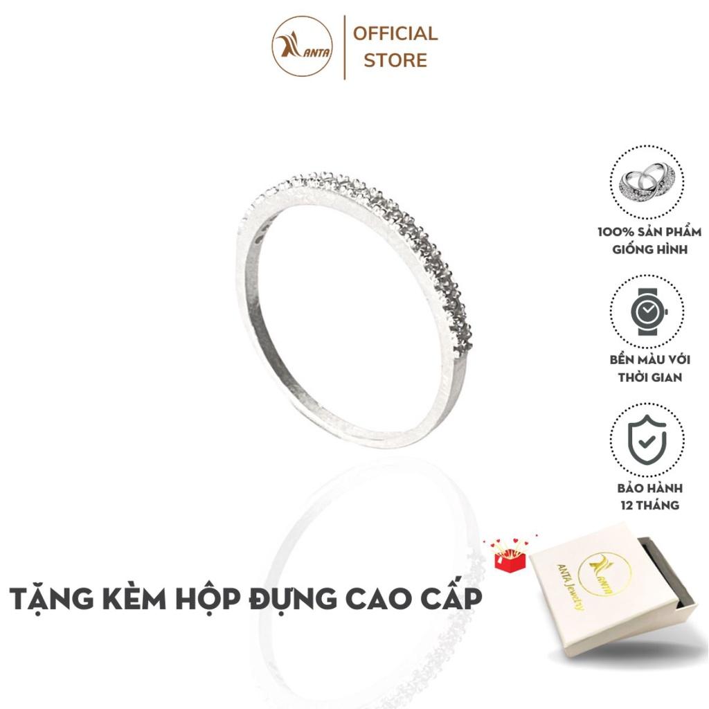 Nhẫn bạc 925 ANTA Jewelry, nhẫn nữ đính đá đẹp, đơn giản Sparking Line ATJ9022