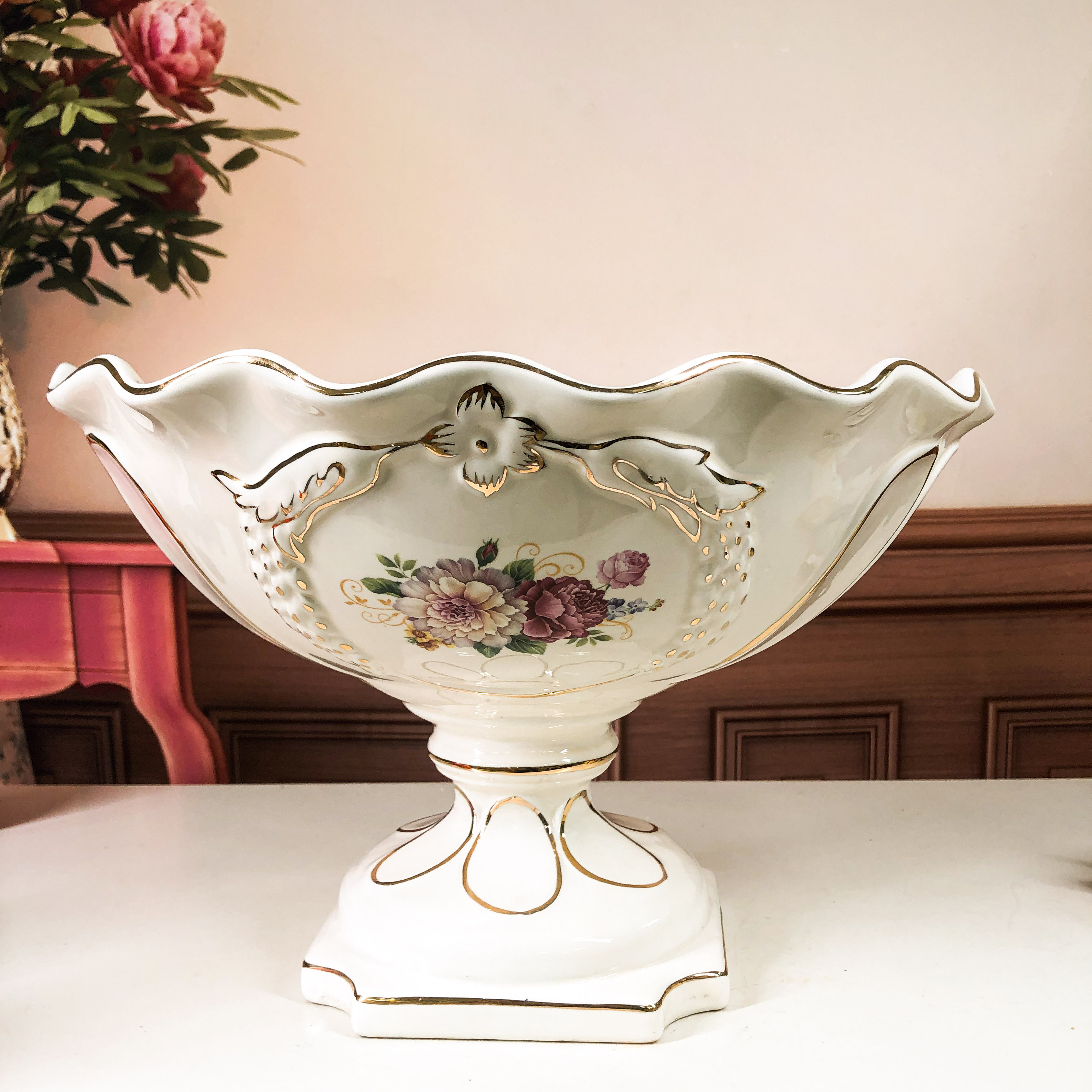 Đĩa quả Tân Cổ Điển Tối Giản Sang Trọng -DQ16