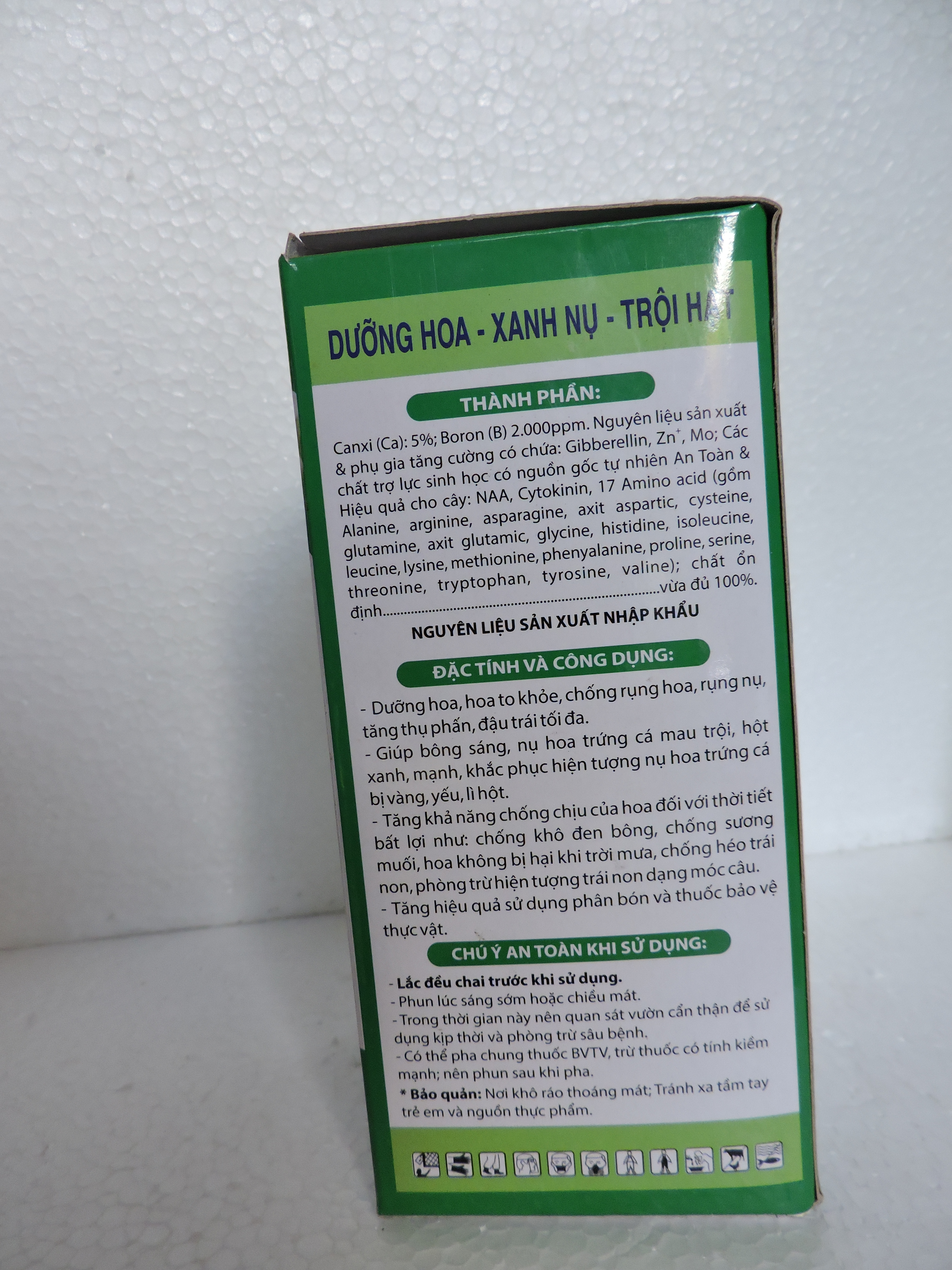 Phân Bón lá Vi Lượng CanxiBo - Ga,  CANXI - BO GA3 Ra hoa đồng đều, Hoa To, Đẹp, Tăng khả năng thụ phấn, Chống rụng hoa trái, Chống nứt thân, vàng lá, chống khô cành, suy cây