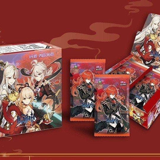 (FULL BOX M15) Hộp ảnh thẻ GENSHIN IMPACT ver CAM pack nhân phẩm card gacha anime game xinh xắn