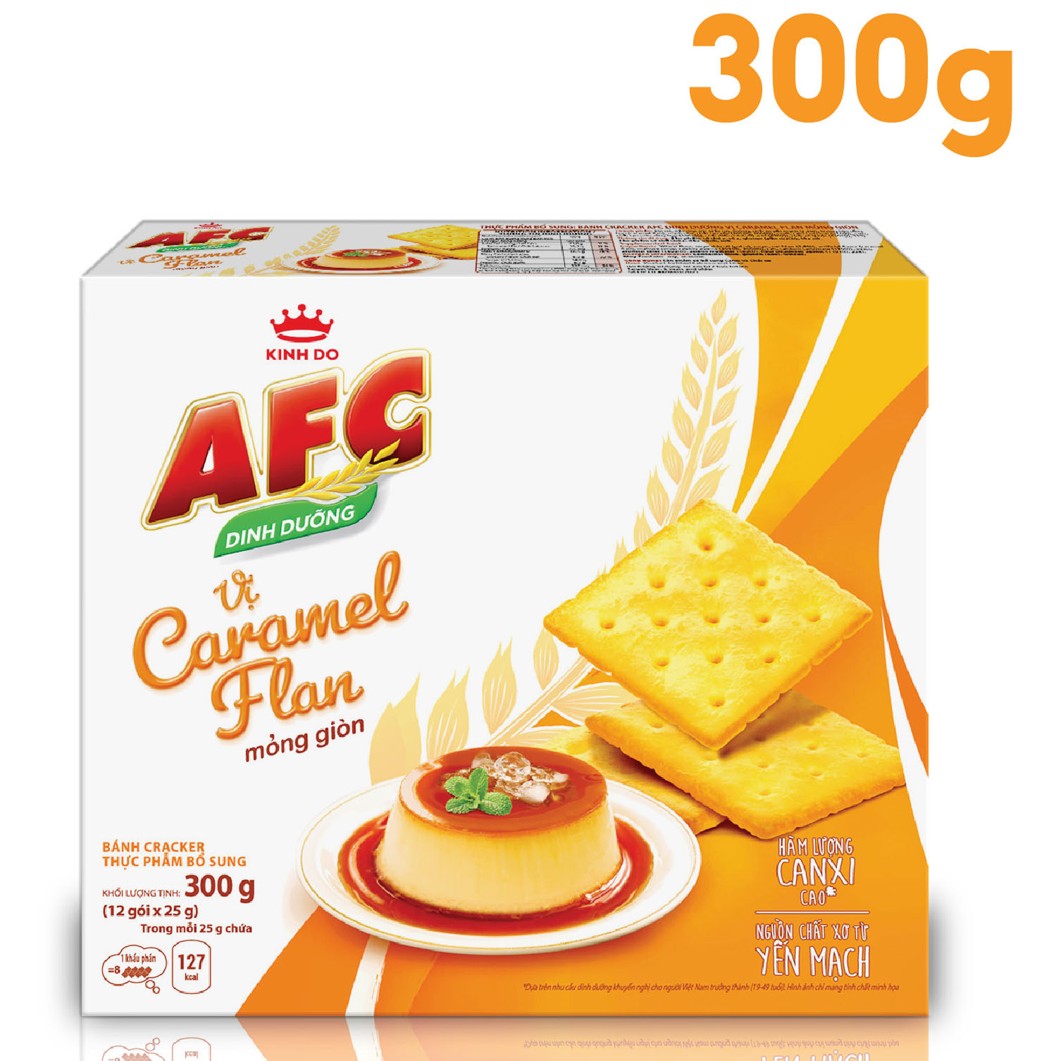 Hình ảnh Bánh Dinh Dưỡng AFC Vị Caramel Flan Mỏng Giòn 300g