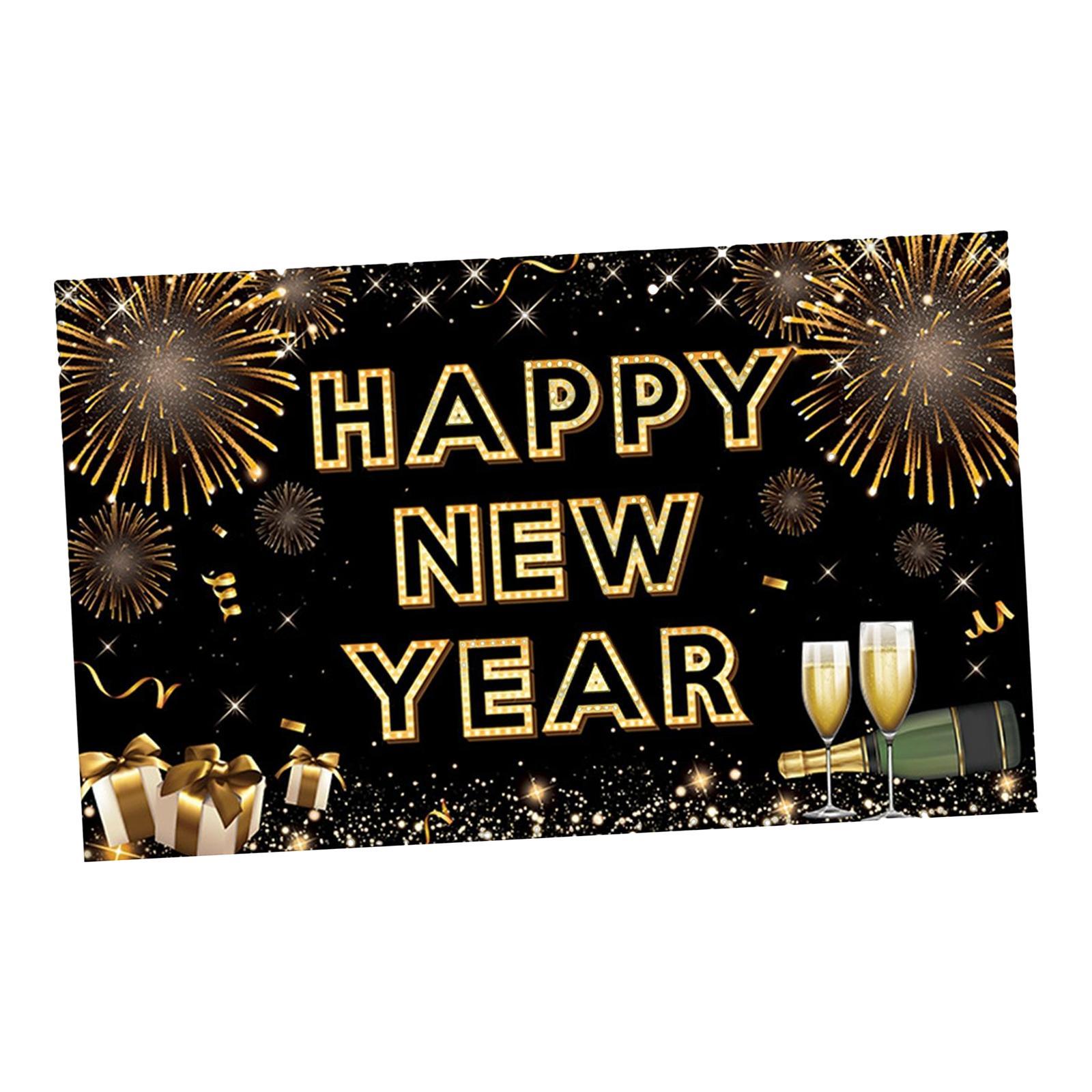 Poster Backdrop Supplies Holiday Garden Happy New Year 2023