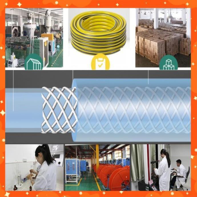Bộ dây vòi xịt nước rửa xe, tưới cây . tăng áp 3 lần, loại 7m, 10m 206236 đầu đồng,cút,nối nhựa đen+ tặng đai