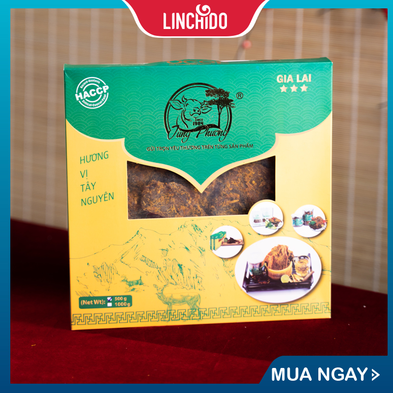 Khô Nai - Đặc Sản Gia Lai - Tùng Phương Du Ký - Loại 500 Gram ( LOẠI HỘP ) 