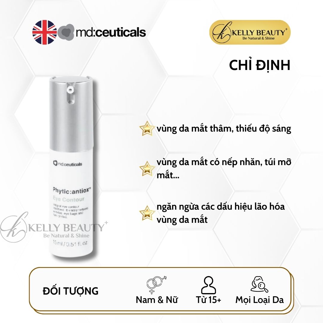 Kem Xóa Bọng Mỡ, Quầng Thâm Mắt PHYTIC: ANTIOX Eye Contour - MD:Ceuticals | Kelly Beauty