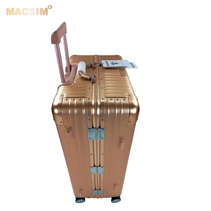 Vali hợp kim nhôm nguyên khối MS1104 Macsim cao cấp màu rose cỡ 29 inches