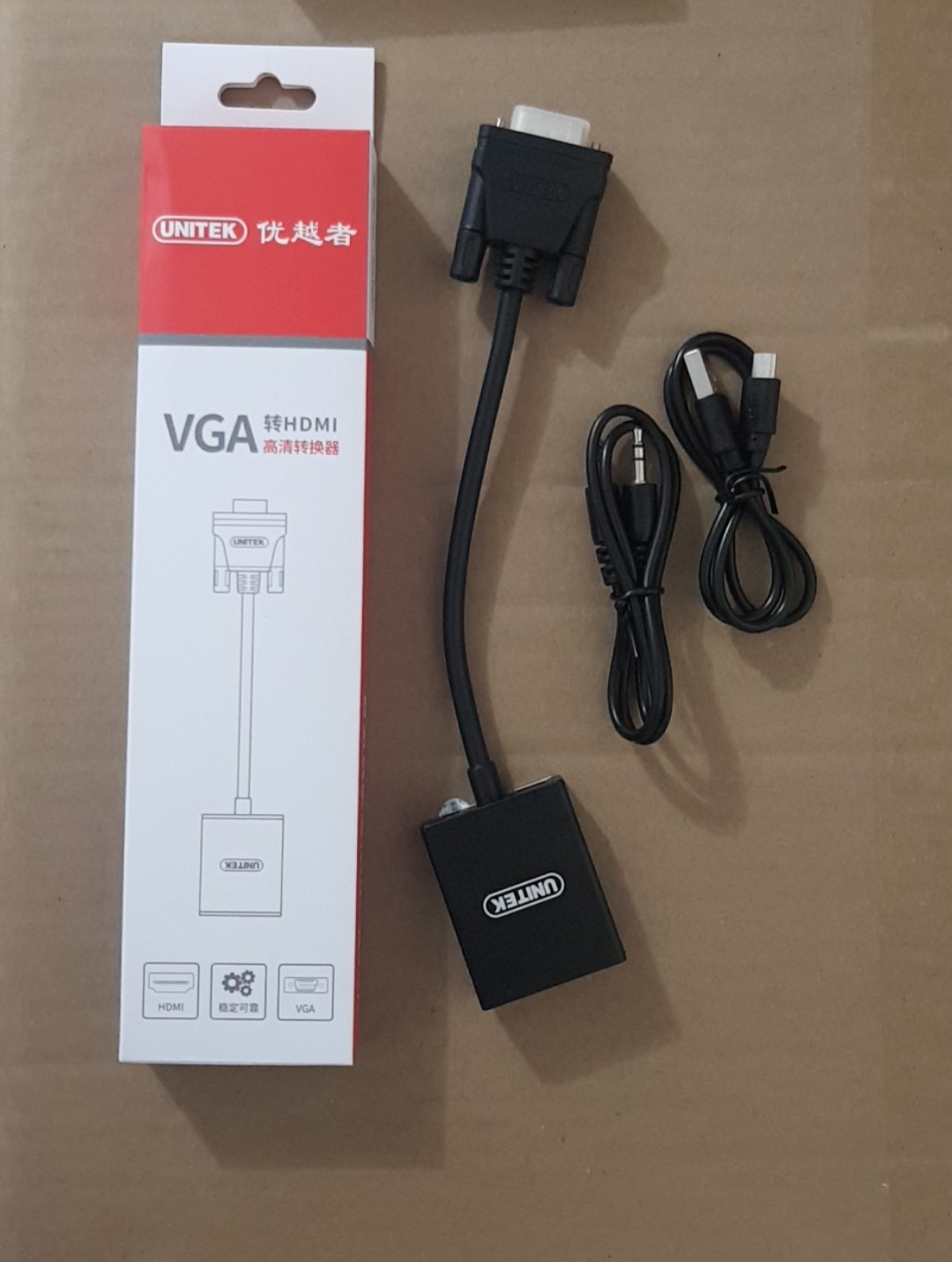 Cáp chuyển Vga sang hdmi Unitek V112ABK - Hàng Nhập Khẩu