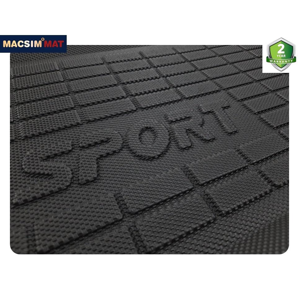 Thảm lót cốp xe ô tô Mitsubishi Pajero Sport 2016+nhãn hiệu Macsim chất liệu TPV cao cấp màu đen